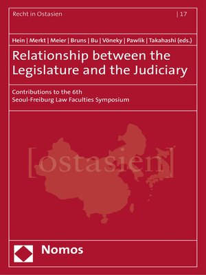 cover image of Relationship between the Legislature and the Judiciary